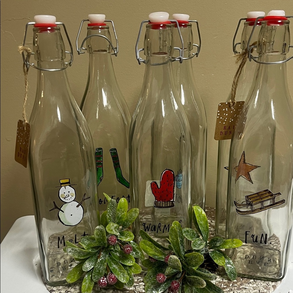 Rae Dunn (6) Decorative Bottles for your Holiday Season